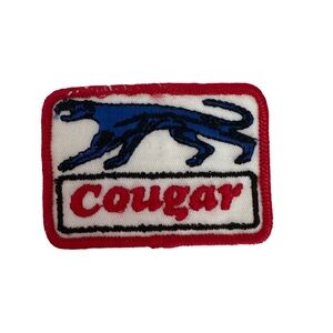 Vintage Mercury Cougar Patch with Red Border